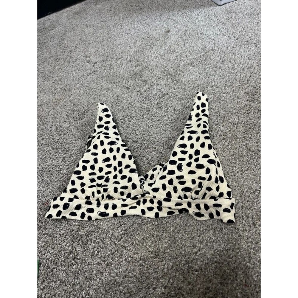 Aerie triangle large cheetah bikini top large